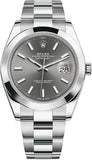  Shop Authentic Rolex Datejust 41 Oyster Grey Dial Oystersteel Strap Watch for Men - M126300-0007 - Luxxuri