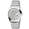 Gucci G Timeless Silver Dial Silver Steel Strap Watch For Men - YA126401