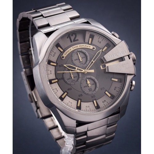  Shop Authentic Diesel Mega Chief Chronograph Grey Dial Grey Steel Strap Watch For Men - DZ4466 - Luxxuri