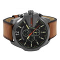  Shop Authentic Diesel Mega Chief Quartz Chronograph Brown Leather Strap Watch For Men - DZ4343 - Luxxuri