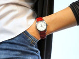  Shop Authentic Tissot Couturier White Dial Red Leather Watch For Women - T035.210.16.011.01 - Luxxuri