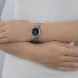  Shop Authentic Guess Chelsea Crystals Black Dial Silver Mesh Bracelet Watch For Women  - W0647L5 - Luxxuri