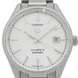  Shop Authentic Tag Heuer Carrera Automatic Caliber 5 White Dial Silver Steel Strap Watch for Men - WAR211B.BA0782 - Luxxuri