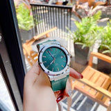  Shop Authentic Salvatore Ferragamo F-80 Classic Green Dial Green Leather Strap Watch for Men - SFDT00519 - Luxxuri