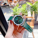  Shop Authentic Salvatore Ferragamo F-80 Classic Green Dial Green Leather Strap Watch for Men - SFDT00519 - Luxxuri