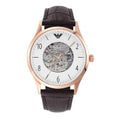  Shop Authentic Emporio Armani Meccanico White Dial Brown Leather Strap Watch For Men - AR1920 - Luxxuri