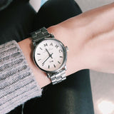  Shop Authentic Marc Jacobs Baker White Dial Silver Steel Strap Watch for Women - MBM3246 - Luxxuri