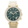  Shop Authentic Michael Kors Parker Chronograph Green Dial Gold Steel Strap Watch for Women - MK6263 - Luxxuri