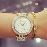  Shop Authentic Michael Kors Darci White Dial Gold Steel Strap Watch for Women - MK3727 - Luxxuri
