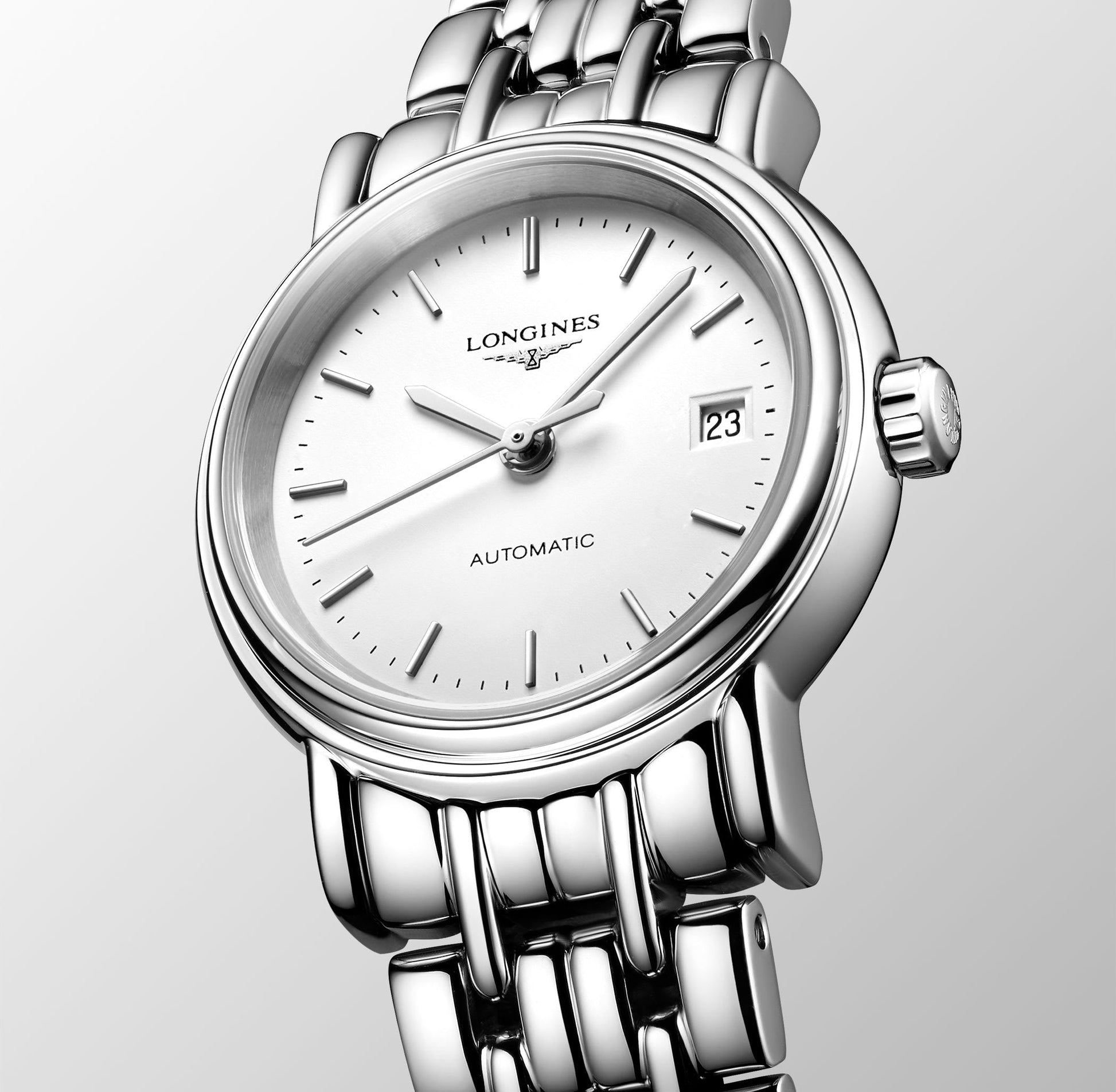  Shop Authentic Longines Presence 25.5mm Automatic Stainless Steel Watch for Women - L4.321.4.12.6 - Luxxuri