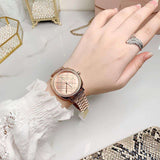  Shop Authentic Michael Kors Nia Quartz Rose Gold Dial Rose Gold Steel Strap Watch For Women - MK3990 - Luxxuri