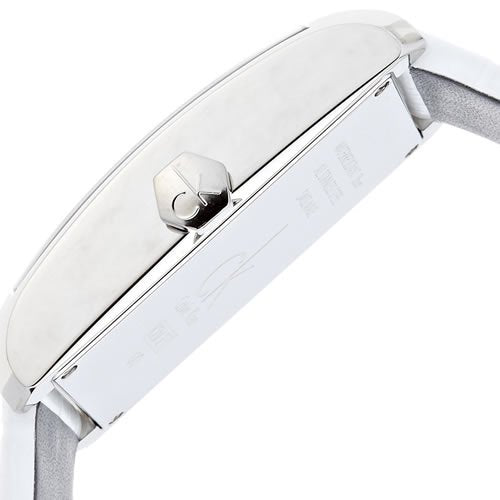  Shop Authentic Calvin Klein Window White Dial White Leather Strap Watch for Men - K2M21120 - Luxxuri