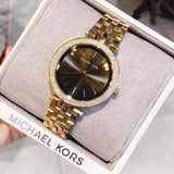  Shop Authentic Michael Kors Mini Darci Quartz Black Dial Gold Steel Strap Watch For Women - MK3738 - Luxxuri
