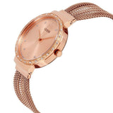  Shop Authentic Guess Chiffon Rose Gold Dial Mesh Bracelet Watch For Women - W1083L3 - Luxxuri