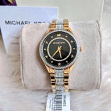  Shop Authentic Michael Kors Lauryn Crystal Pave Black Dial Two Tone Steel Strap Watch For Women - MK4403 - Luxxuri