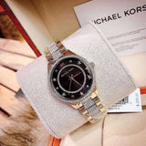  Shop Authentic Michael Kors Lauryn Crystal Pave Black Dial Two Tone Steel Strap Watch For Women - MK4403 - Luxxuri