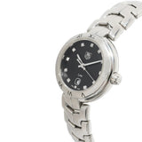  Shop Authentic Tag Heuer Link Quartz Diamonds Black Dial Silver Steel Strap Watch for Women - WAT1410.BA0954 - Luxxuri