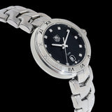  Shop Authentic Tag Heuer Link Quartz Diamonds Black Dial Silver Steel Strap Watch for Women - WAT1410.BA0954 - Luxxuri