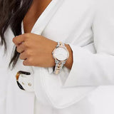  Shop Authentic Michael Kors Runway Mercer Crystals Silver Dial Two Tone Steel Strap Watch For Women - MK6716 - Luxxuri
