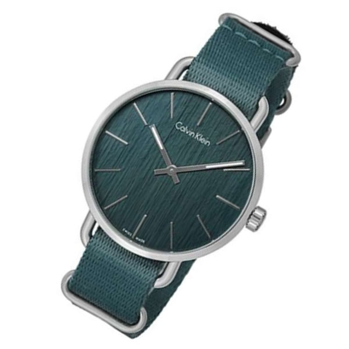  Shop Authentic Calvin Klein Even Green Dial Green NATO Strap Watch for Men - K7B211WL - Luxxuri