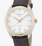  Shop Authentic Tissot T Classic PR 100 Quartz White Dial Brown Leather Strap Watch for Men - T101.410.26.031.00 - Luxxuri