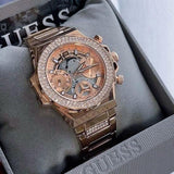  Shop Authentic Guess Fusion Chronograph Rose Gold Dial Rose Gold Steel Strap Watch for Women - GW0552L3 - Luxxuri