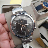  Shop Authentic Fossil Townsman Chronograph Grey Dial Silver Steel Strap Watch for Men - FS5407 - Luxxuri