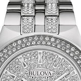  Shop Authentic Bulova Crystal Pave Silver Dial Silver Steel Strap Watch for Men - 96B235 - Luxxuri