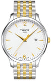 Shop Authentic Tissot T Classic Tradition White Dial Two Tone Mesh Bracelet Watch for Women - T063.210.22.037.00 - Luxxuri