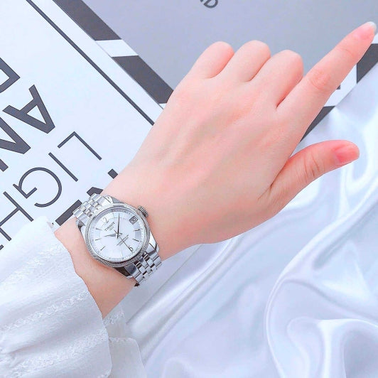  Shop Authentic Tissot Ballade Powermatic 80 Automatic Mother of Pearl Dial Silver Steel Strap Watch For Women - T108.208.11.117.00 - Luxxuri