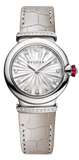  Shop Authentic Bvlgari LVCEA Diamonds Silver Mother of Pearl Dial Silver Leather Strap Watch for Women - LVCEA103367 - Luxxuri
