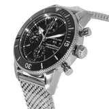  Shop Authentic Breitling Superocean Heritage Chronograph 44 Black Dial Silver Mesh Bracelet Watch for Men - A13313121B1A1 - Luxxuri