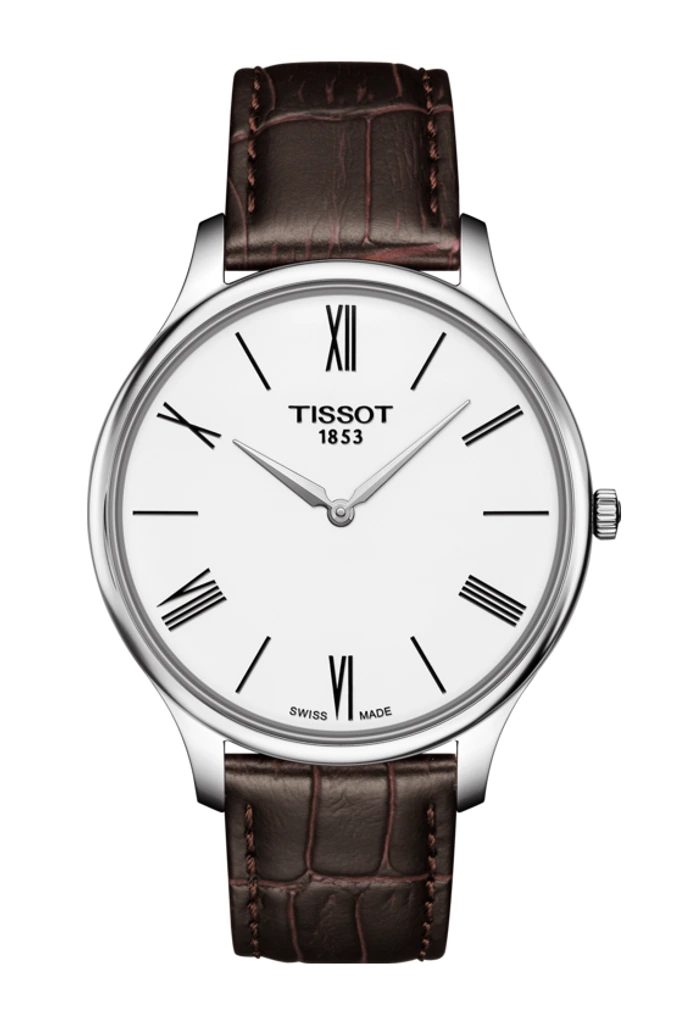  Shop Authentic Tissot Tradition 5.5 Lady Silver Dial Brown Leather Strap Watch for Women - T063.009.16.018.00 - Luxxuri