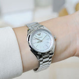  Shop Authentic Emporio Armani Valeria Quartz Mother of Pearl Dial Silver Steel Strap Watch For Women - AR11030 - Luxxuri