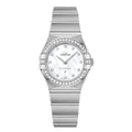 Omega Constellation Manhattan Quartz Diamonds Mother of Pearl Dial Silver Steel Strap Watch for Women - 131.15.25.60.55.001