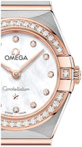 Omega Constellation Quartz Diamonds Mother of Pearl Dial Two Tone Steel Strap Watch for Women - 131.25.25.60.55.001