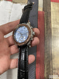  Shop Authentic Guess Pinnacle Chronograph Quartz Blue Dial Brown Leather Strap Watch For Men - W0673G1 - Luxxuri