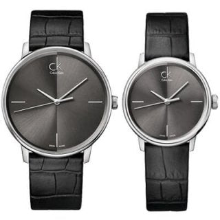  Shop Authentic Calvin Klein Accent Black Dial Black Leather Strap Watch for Women  - K2Y2Y1C3 - Luxxuri