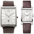  Shop Authentic Calvin Klein Window Silver Dial Brown Leather Strap Watch for Men - K2M21126 - Luxxuri
