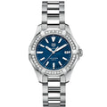  Shop Authentic Tag Heuer Aquaracer Quartz Diamonds Blue Dial Silver Steel Strap Watch for Women - WAY131N.BA0748 - Luxxuri