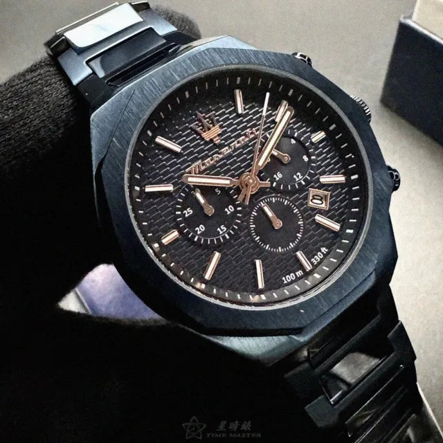  Shop Authentic Maserati Stile Chronograph Blue Dial Blue Steel Strap Watch For Men - R8873642008 - Luxxuri