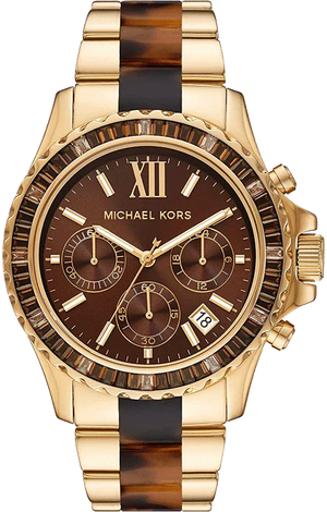  Shop Authentic Michael Kors Everest Chronograph Brown Dial Two Tone Steel Strap Watch For Women - MK6973 - Luxxuri