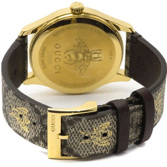  Shop Authentic Gucci G Timeless Brown Dial Brown Leather Strap Watch For Men - YA1264068 - Luxxuri