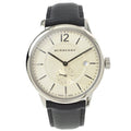 Burberry The Classic Horseferry Beige Dial Black Leather Strap Watch for Men - BU10000
