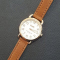 Coach Delancey Cream Dial Brown Leather Strap Watch For Women - 14502751
