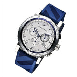  Shop Authentic Burberry City Sport Chronograph White Dial Blue Rubber Strap Watch For Men - BU9808 - Luxxuri
