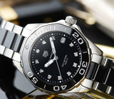  Shop Authentic Tag Heuer Aquaracer Quartz Black Dial Two Tone Steel Strap Watch for Women - WAY131C.BA0913 - Luxxuri