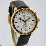  Shop Authentic Tissot Quickster Chronograph 42mm White Dial Brown Leather Strap Watch For Men - T095.417.36.037.00 - Luxxuri