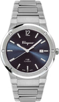  Shop Authentic Salvatore Ferragamo F-80 Classic Blue Dial Silver Steel Strap Watch for Men - SFDT01320 - Luxxuri