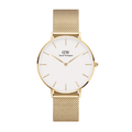  Shop Authentic Daniel Wellington Classic Petite Evergold White Dial Gold Mesh Bracelet Watch For Women - DW00100350 - Luxxuri